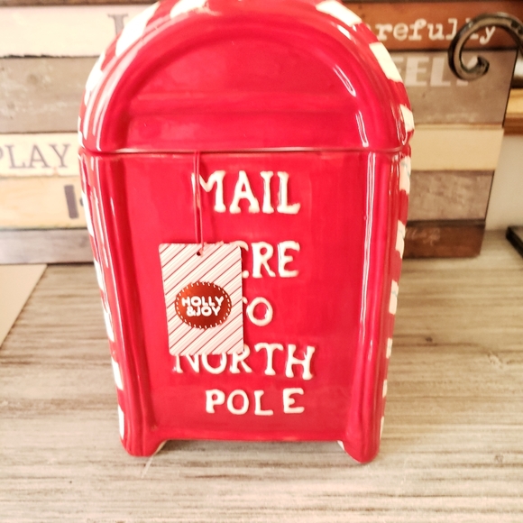 Holly Joy Letters for Santa Red Mailbox Cookie Jar - Picture 7 of 9